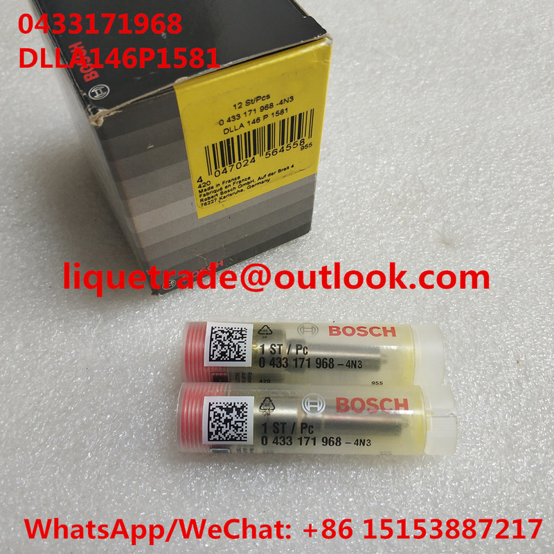BOSCH Injector nozzle DLLA146P1581, 0433171968 , DLLA 146 P 1581, 0 433