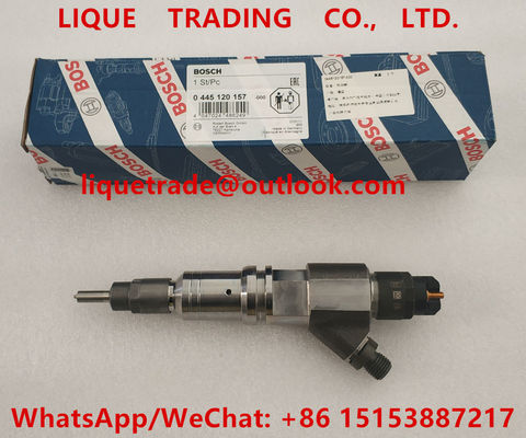 China BOSCH common rail injector 0445120157 , 0 445 120 157 , 0445 120 157 for SAIC-IVECO HONGYAN 504255185, FIAT 504255185 supplier