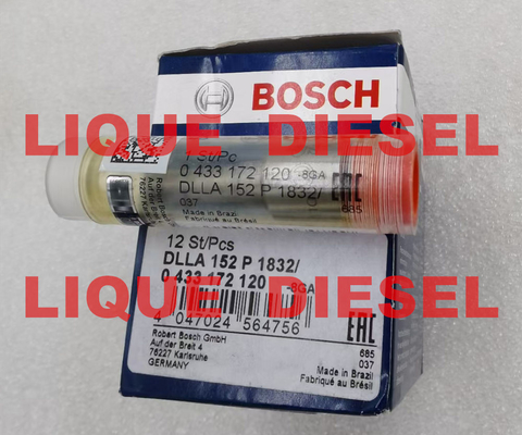 China BOSCH Common Rail Fuel Nozzle 0433172120 , DLLA152P1832 , 0 433 172 120 , DLLA 152 P 1832 supplier